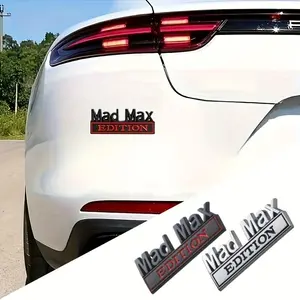 1PC Universal Mad Max Edition Emblem - Metal Car, Truck, SUV, Motorcycle, Bike Badge Sticker Decal - Durable and Stylish Vehicle Accessory Car Decals