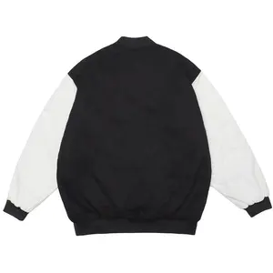 Winter Jacket Men Letter Animal Patch Embroidery Patchwork Thicken Coats Couple Baggy High Street College Style Outwear