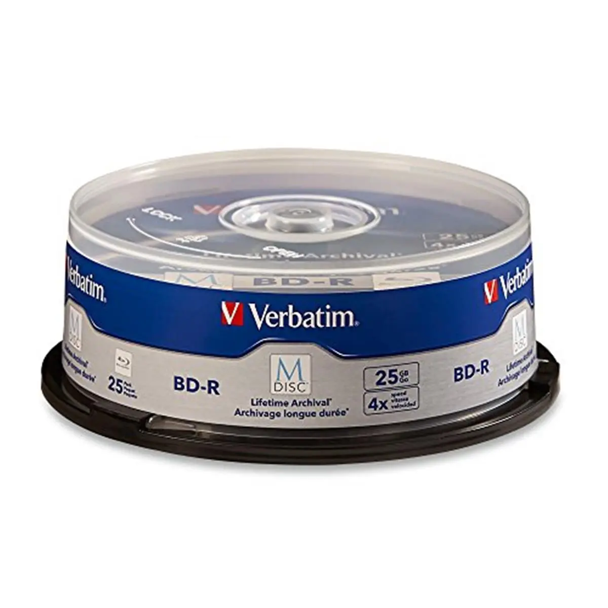 212 MAIN M-Disc BD-R, 25GB 4X Speed, Branded Surface, M Disc Type, Spindle Pack