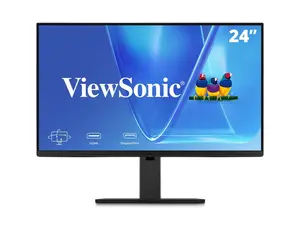 ViewSonic VG2451 24 Inch IPS 1080p Ergonomic Computer Monitor with Full Adjustability, 100Hz, 4-Port USB Hub, HDMI, DisplayPort, and USB C Inputs for Home and Office