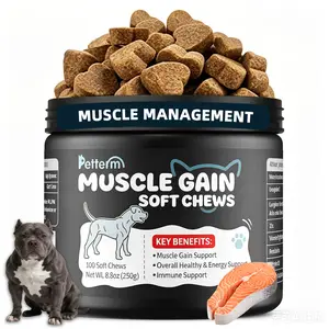 Dog Multivitamin Soft Chews, Pet Muscle Gain Supplements for Canine Healthcare Needs