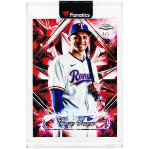 Corey Seager Texas Rangers 2025 Topps Chrome Sapphire Selections Red Refractor #SS-23 #4/5 Card