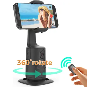 New enhanced version  360 Auto Rotating Face Tracking Phone Holder Tripod, Rechargeable Camera Mount with Gesture Control, automatic rotation，Face Tracking Lock & Remote Shutter for Vlogging, Live Streaming, TikTok Accessories Selfie Cellphone Smartphone