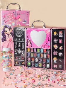 800+pcs New Princess Designer DIY Bead Box, Seed Beads, Includes Heart Mirror, Handmade Beading Kit, Perfect Gift for Craft Enthusiasts, Jewelry Making