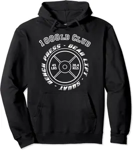 Men's Weightlifting Bench Press Dead Lift Squat 1000 Lb Club Pullover Hoodie - Latellestcha Shop 85B0BPB1D1BM
