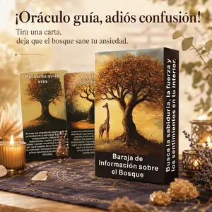 Spanish Forest Oracle Cards, 56 Tarot Series, Self-Discovery & Inner Healing, Discover Inner Strength & Wisdom, Spiritual Guidance Deck