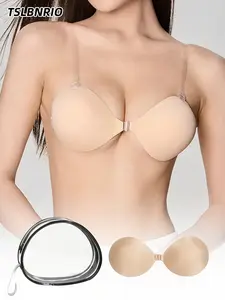 Women's Bra Pads + Zipper Storage Box, Elegant Fashion Portable Set, Lift & Shape Chest, Perfect for Parties, Weddings, Dates