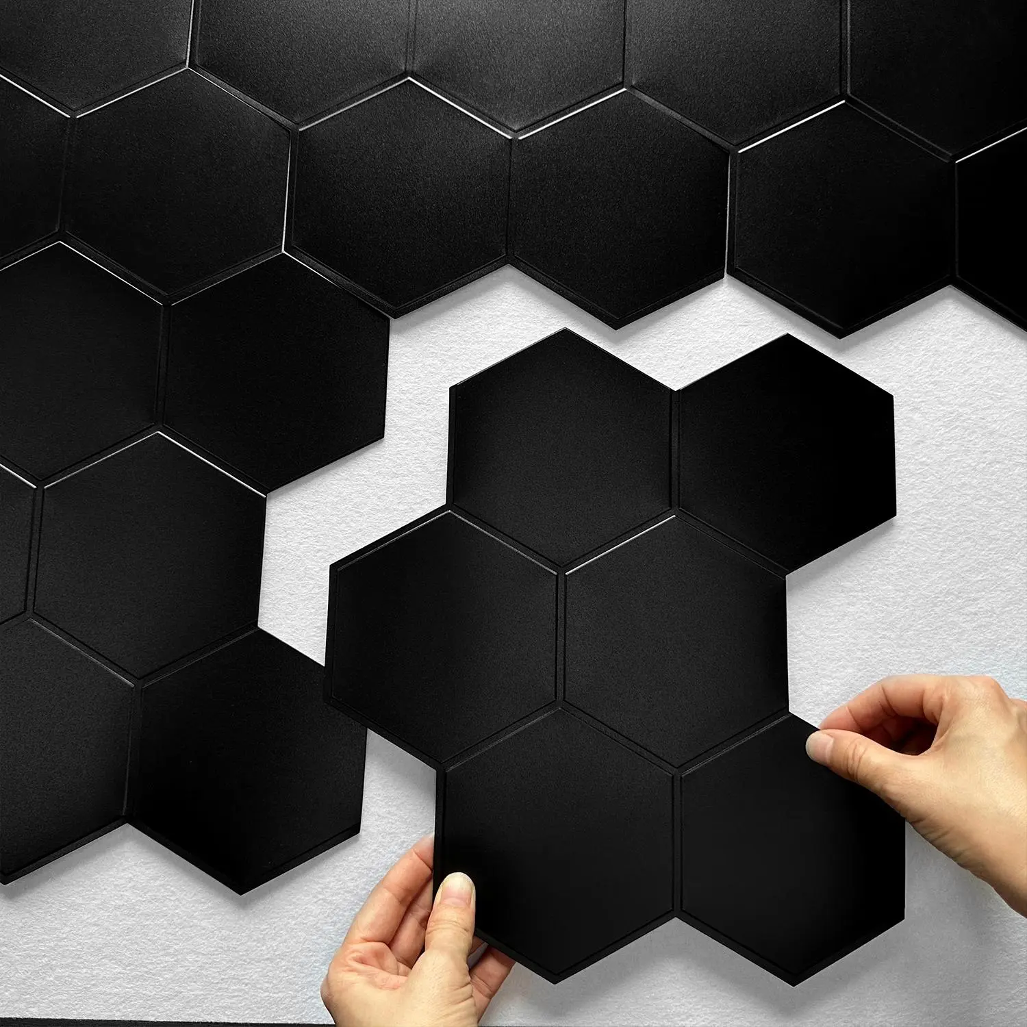 Hexagon Wallpaper, 3D Self-adhesive Wallpaper, Peel Stick Wallpaper, Waterproof DIY Decorative Wallpaper For Indoor Living Room, Peel And Stick Wallpaper Designs, DIY Wallpapers
