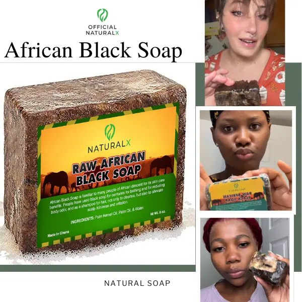 African Raw Black Soap (8oz) black soaps for body and face wash African Raw Black Soap (8oz) black soaps for body and face wash