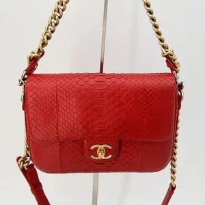 Pre-owned CHANEL leather Crossbody Bags Red Flap Crossbody Bag