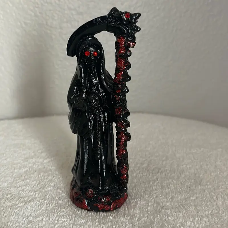 5” noche Santa muerte rojo y negro