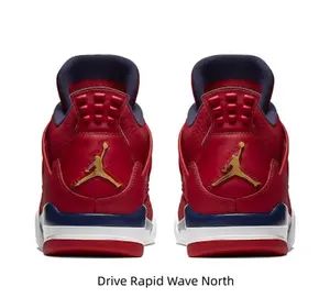 Red Pebbled Leather High-Top Athletic Basketball Shoes
