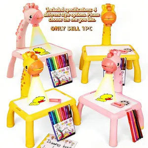 Kids Drawing Projection Toy, Cute Deer Design with Sound and Light, Battery Operated Projector Drawing Board for Ages 3+, Includes Art Tools, Perfect Birthday or Holiday Gift