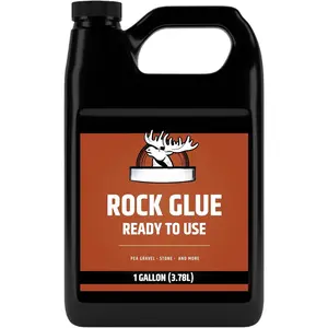 Rock Glue Professional Grade Landscaping Stone and Pea Gravel Stabilizer Ready to Use Clear Drying Permeable Water Based Outdoor Binder 1 Gallon 50 sq ft