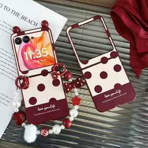 A PU leather polka dot phone case with a hard PC back panel, designed to protect the phone, is suitable for Motorola Razr 2026, Razr 2025, Razr 2026, Razr 70, Razr 60, Razr 50 Ultra