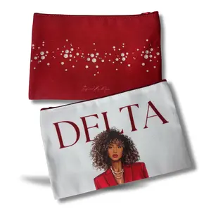 Delta Sigma Theta Canvas Pouch