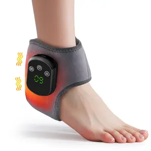 Ankle Heating Pad Cordless Foot Ankle Massager, 5 Modes Heating & 3 Modes Vibration Foot Warmer, Universal for Both Left and Right Foot Massager