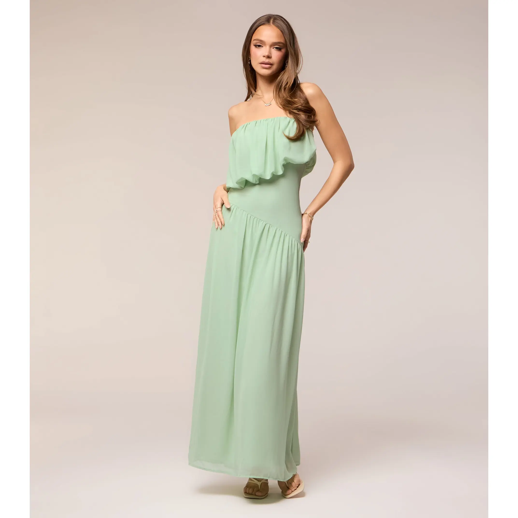 Mildred Chiffon Strapless Formal Dress