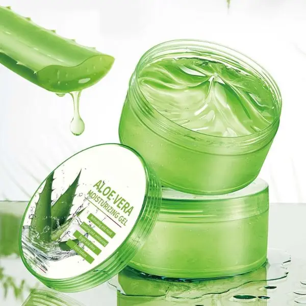 Organic Aloe Vera Gel - Moisturizer for Face, Pure Natural Non-Sticky Skincare, Sunburn Relief & Body Hydration