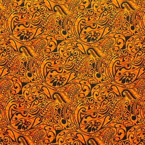 Polynesian Tribal Stems & Leaves All Over Design Cotton Light Barkcloth Fabric | Islands Fabric