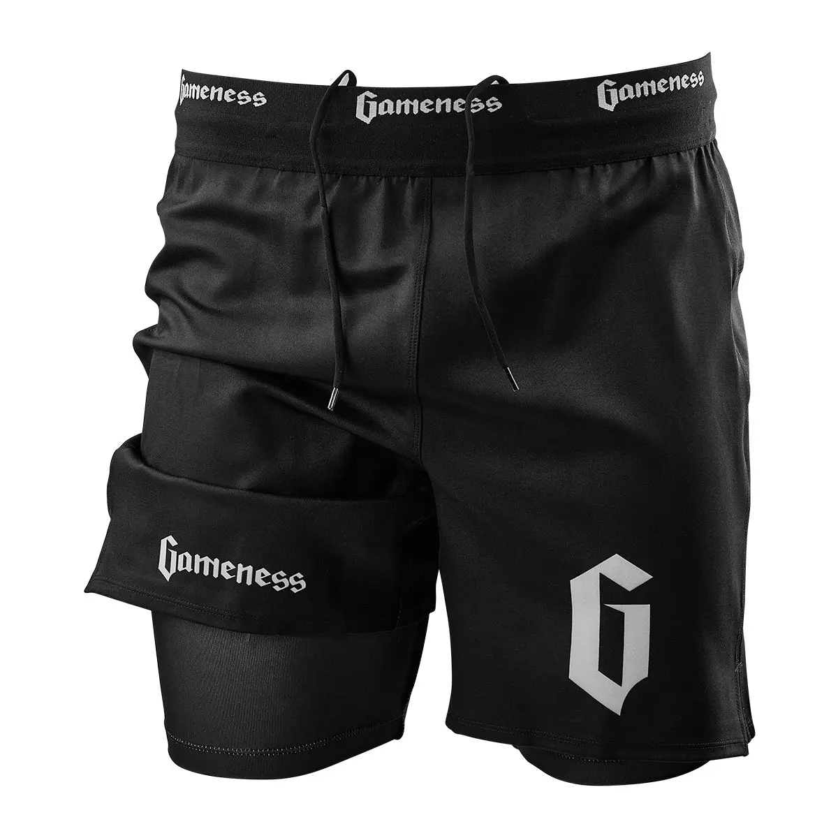 Men's Pro Lined Grappling Shorts, Active Athletic Wear for Gym Workouts and Combat Sports with Wide Waistband, Athletic Wear Shorts, Workout Gym Shorts