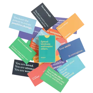 Kindspire Cards: Spread Kindness and Inspire Others with Random Acts of Kindness Cards with Option to Customize on the Back and Write your Social Media Handle, Location, and a Note to Pass it on.