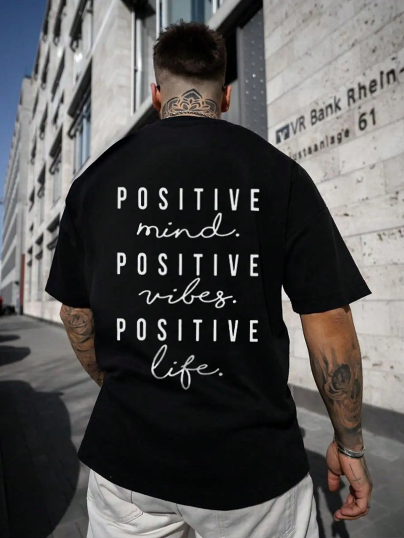 Men's Letter Print Round Neck Tee, Summer Clothes Regular Fit Casual Fashion Short Sleeve T-shirt for Summer Daily Wear, Men's Clothes