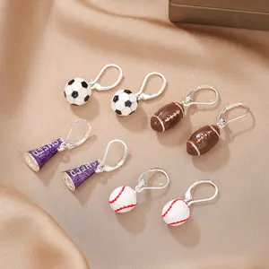 ️️ Calling all sports fans & game day girlies!These adorable sport earrings: soccer, football, baseball, or cheer cone?Which pair for the next game?Show your team spirit the cutest way!#SportyEarrings#GameDayStyle