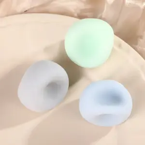 3 Macaron Color Marshmallow Soft Bounce Balls, Stress Relief Toy for Adults and Kids, Non-Sticky Handmade Squeeze Balls, Anxiety Relief