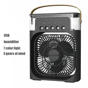3 in 1 New Fan Air Conditioner Household Small Air Cooler LED Night Light Portable Humidifier Air Adjustment Fan Office Home Fan KUALOOL