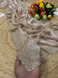 Designer Party Wear Saree Jarkan Work