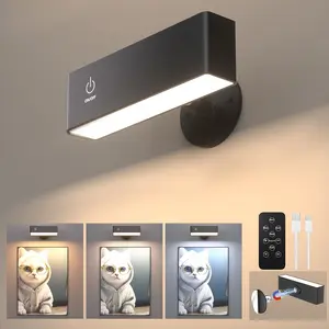 LED Magnetic Wall Light, 360° Rotatable Dual Side, Touch Remote, USB Rechargeable, Battery Powered, IR Sensor, Modern Color, 4000mah, Adjustable Brightness, Wall Mounted Lights