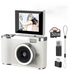 Foldable Vlog CCD Camera! 48MP Photo, 1080P Video, Beginner-friendly. Comes with 32GB Card, Reader & Adapter. Portable Pocket Camera, Perfect Gift for Mother’s Day & Christmas.