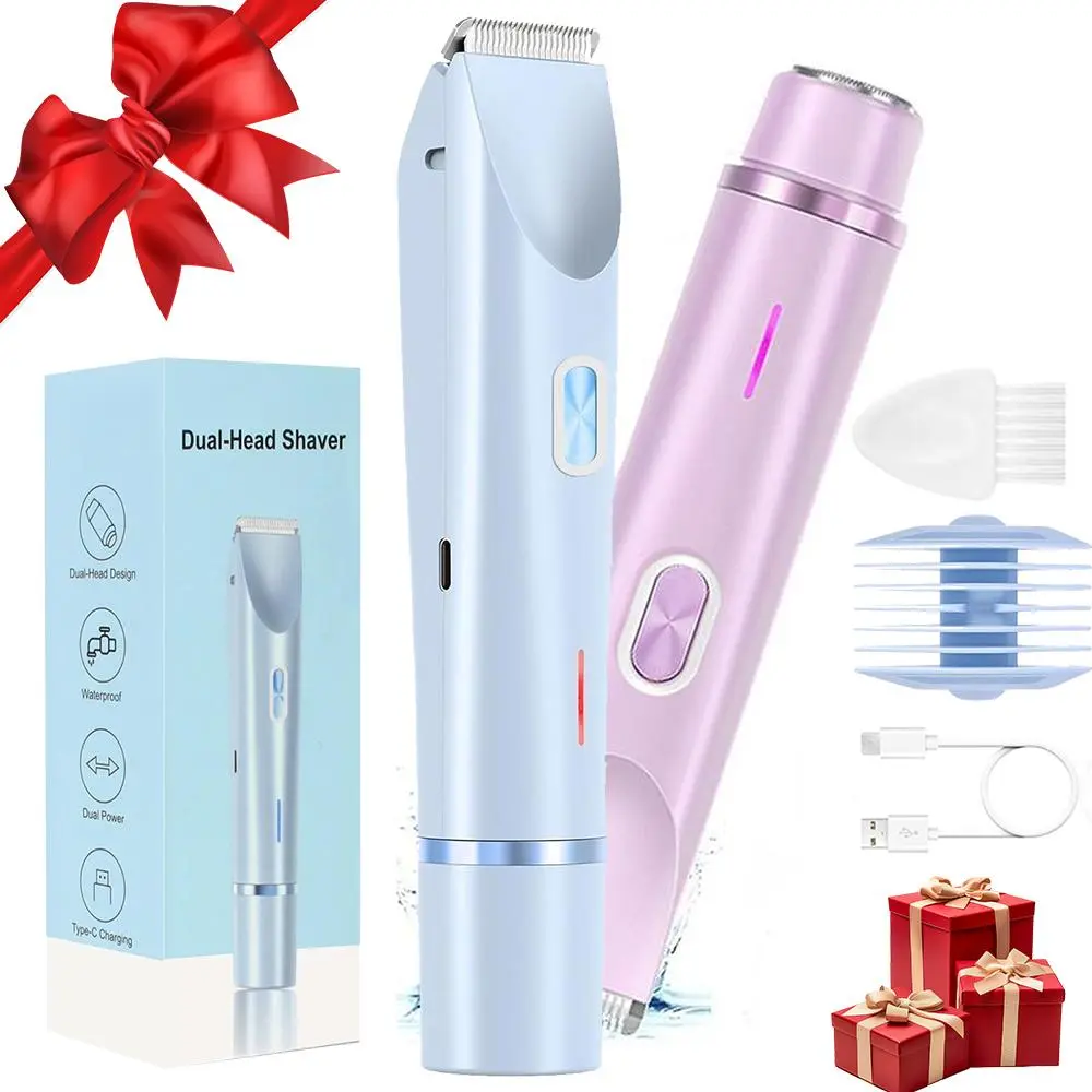 Electric Hair Trimmer, Hair Removal Trimmer, 1 Box Waterproof Rechargeable Hair Clipper, Wet and Dry Use Hair Trimmer for Women, USB Rechargeable Trimmer, Waterproof Body Trimmer, Personal Care Appliances