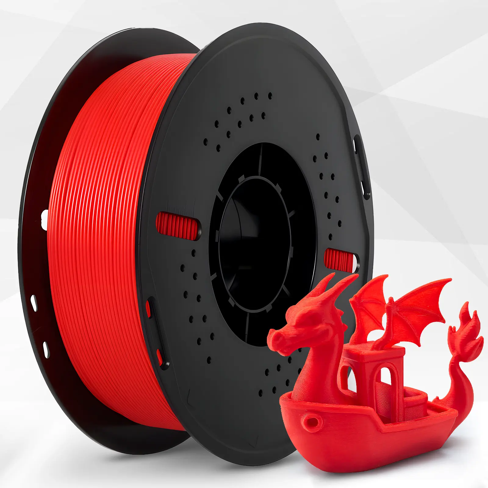 Epelay Eco-Friendly PLA+ 3D Printer Filament, 1kg Spool, 0.02mm Precision, Anti-Clog, Strong, Smooth, Smooth Feed, Easy Feed, DIY Projects & Models Material (Black Bulk Option, White, Red, Gray, Blue)