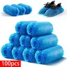 100/200-Piece Disposable PE Shoe Covers with Elastic Band, Waterproof Design, Universal Size Fits Most Adults