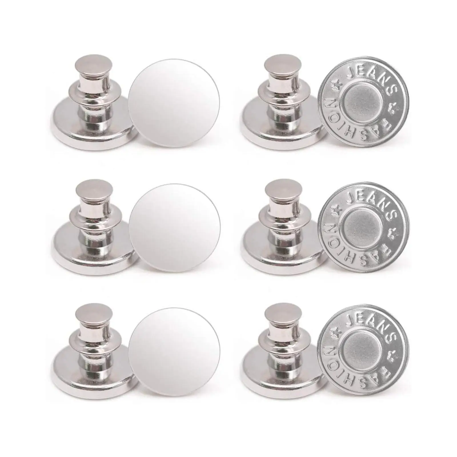 Metal Jeans Button, 12pcs Detachable Adjustable Jeans Buttons for Pants, Sewing for Beginner Clothing Accessories, Sewing Accessories, Gifts for Wome