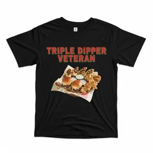 Triple Dipper Veteran Custom Printed T-Shirt