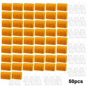 50PCS Honey Lemon Turmeric Soap 100G Set,  Body Cleansing Daily Moisturizing Natural Blend Skin Repair Hydrating &Turmeric Set Series.