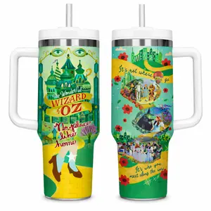 Retro The Wizard of Oz Movie Cup 40 oz 20 oz Tumbler With Handle  Straw Stylish Bottled Portable