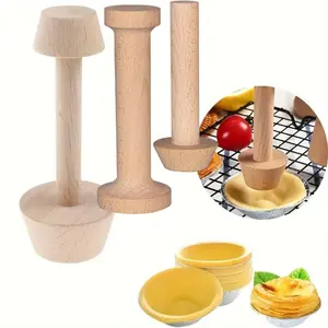 Set Of 3 Non Stick Wooden Double Sided Pastry Mould Set Effortless Pie Crust Shaping,Easy Release,Even Baking Perfect Tool for Homemade Tart and Pie Baking Enthusiasts Egg Kitchen gadgets dipstick supplies