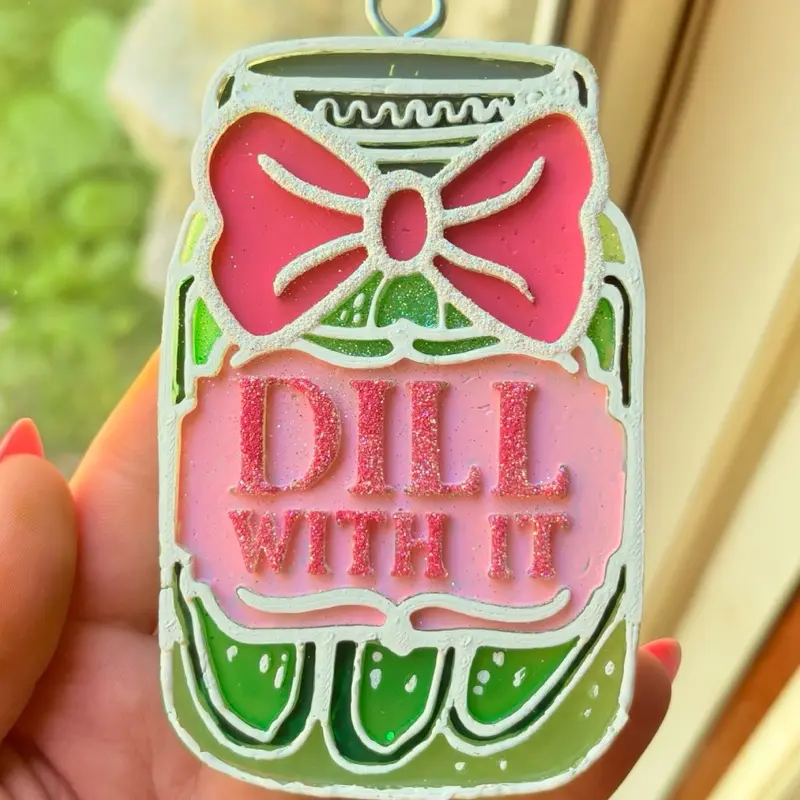 Dill Pickle Car Freshie - Long-Lasting Odor Eliminator for Vehicle Interior, Custom Car Fresheners for Women, Car Odor Eliminator