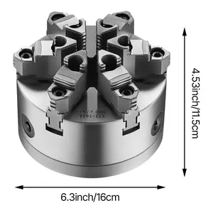 6-Inch 6-Jaw Self-Centering Lathe Chuck with D1-4 Cam Lock Bracket