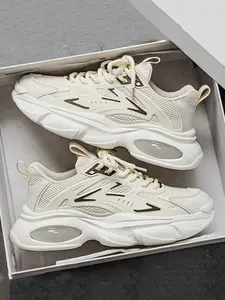 Men's Casual Skateboarding Shoes, Textile PU Upper, Anti-Slip PVC Sole, All-Season Comfort, Lace-Up Design, Low Top, Outdoor Sports