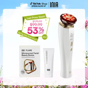 INIA FLARE All-in-One Facial Beauty Device, 3-in-1 Facial Massager Beauty Device for Face and Neck Skin Rejuvenation Lifting/ Tightening/ Infusing, Best Valentine's Day Gift for Her