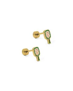 Screwback Stud Earrings - Pickleball