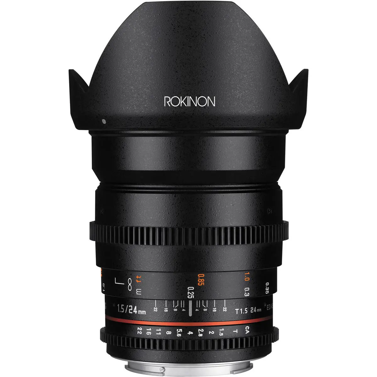 Rokinon 24mm T1.5 Wide Angle Cine DS Durable Cinema Camera Lens for Canon EF Mount, Smooth Optics for Photographers
