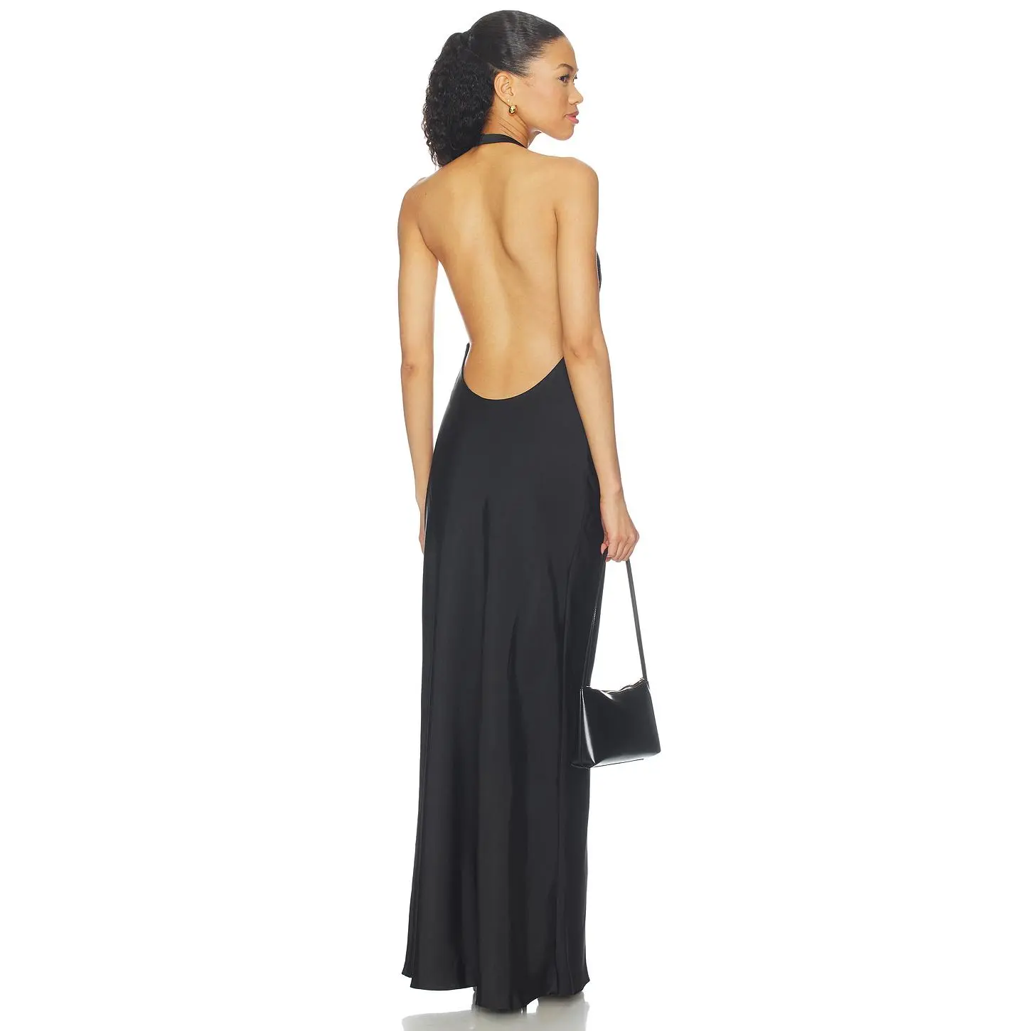 LIONESS Bare Maxi Dress in Noir