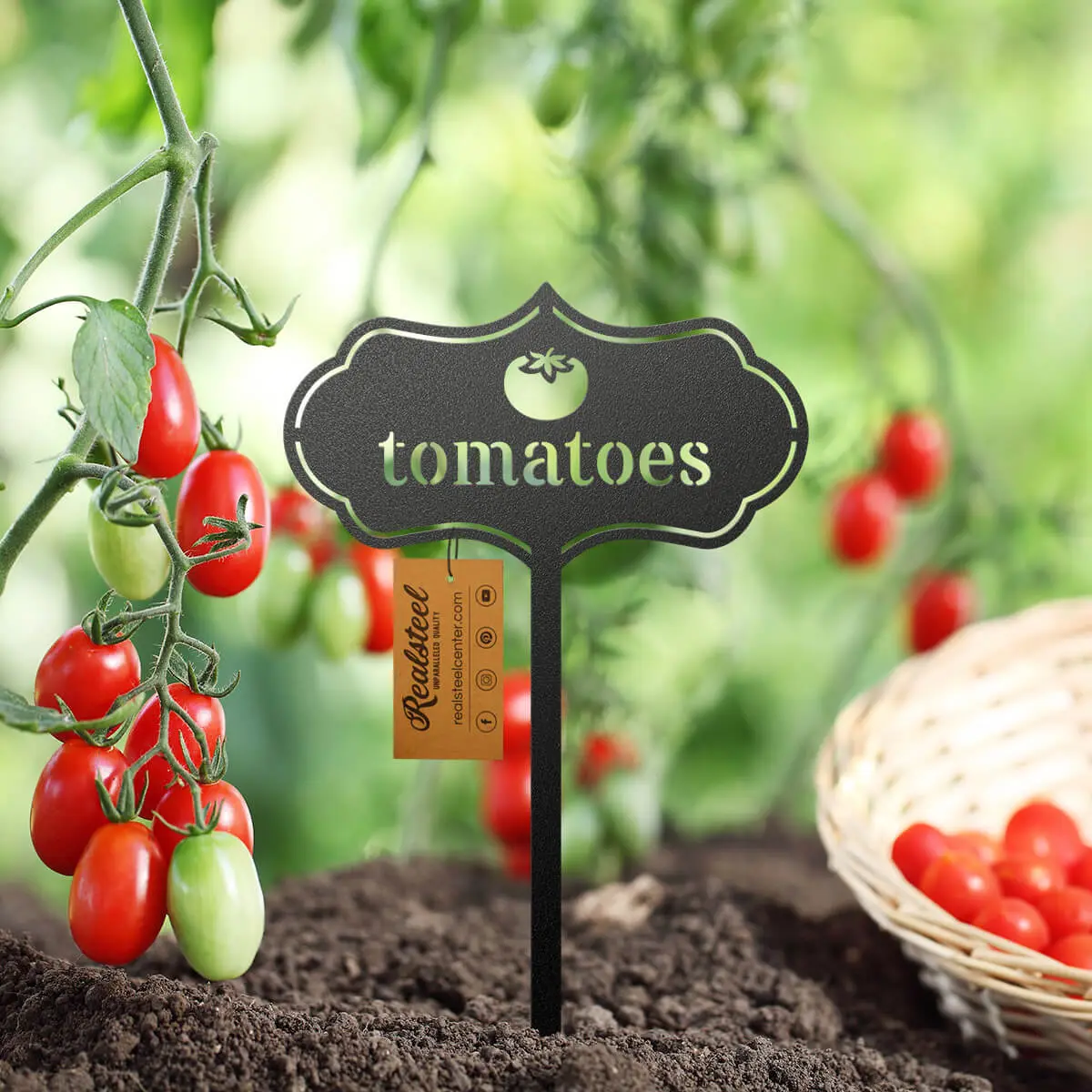 Seed & Plant Markers Artichoke Metal Plant Marker Stake, Steel Garden Plant Label, Weatherproof Seed Marker Sign, Rust-Resistant Vegetable & Herb Garden Marker, Outdoor Garden Decor, Powder-Coated Plant Identification Stake