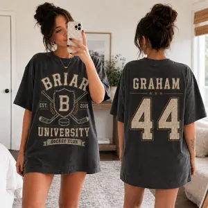 Comfort Colors Briar University Graham 44 Tshirt, Off-Campus Shirt, Hockey Romance Gift, Briar U Tee, Off Campus Hockey 2026 Merch